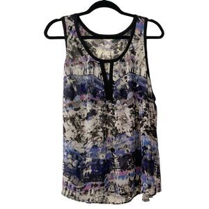 Eyeshadow Colorful Racer Back Tank/Top/Tunic 2X